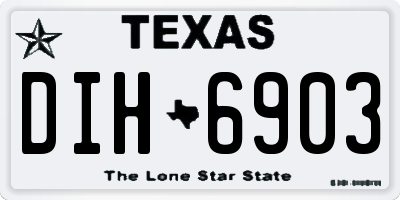 TX license plate DIH6903