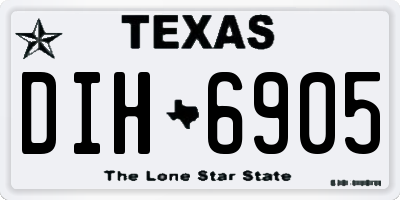 TX license plate DIH6905