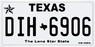 TX license plate DIH6906
