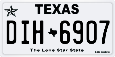 TX license plate DIH6907