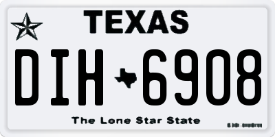 TX license plate DIH6908