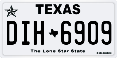 TX license plate DIH6909