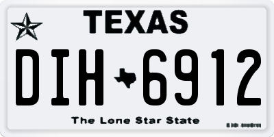 TX license plate DIH6912