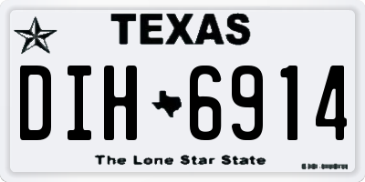 TX license plate DIH6914