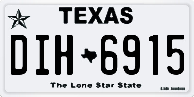 TX license plate DIH6915