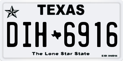TX license plate DIH6916