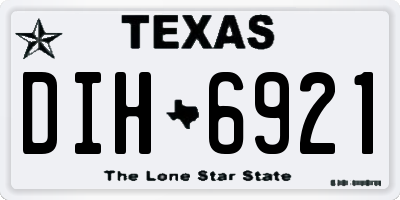 TX license plate DIH6921