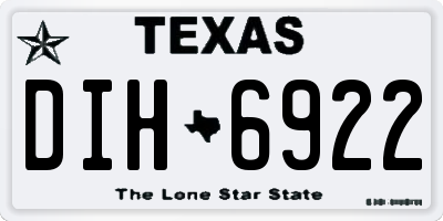 TX license plate DIH6922
