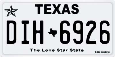 TX license plate DIH6926