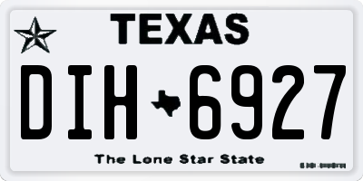 TX license plate DIH6927