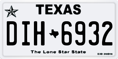 TX license plate DIH6932
