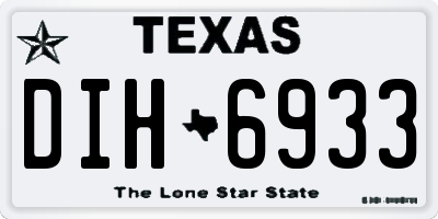 TX license plate DIH6933