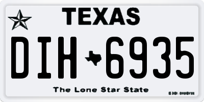 TX license plate DIH6935