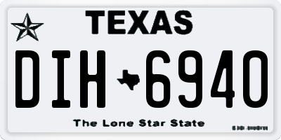 TX license plate DIH6940
