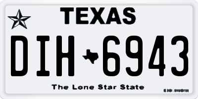 TX license plate DIH6943