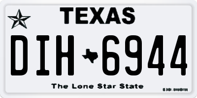 TX license plate DIH6944
