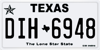 TX license plate DIH6948