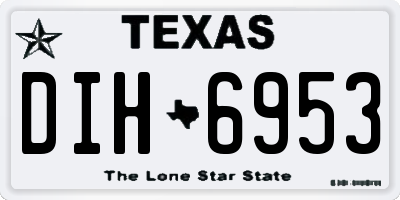 TX license plate DIH6953