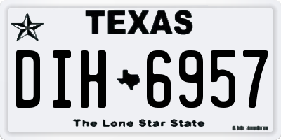 TX license plate DIH6957
