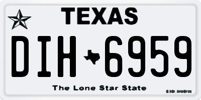 TX license plate DIH6959