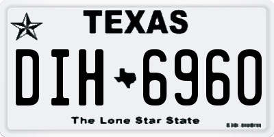 TX license plate DIH6960