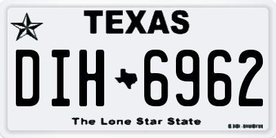 TX license plate DIH6962