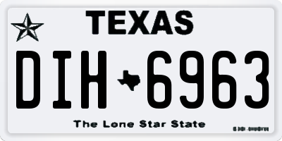 TX license plate DIH6963