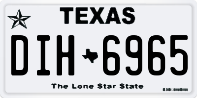 TX license plate DIH6965
