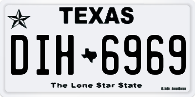 TX license plate DIH6969