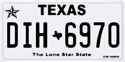 TX license plate DIH6970