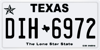 TX license plate DIH6972