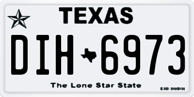 TX license plate DIH6973