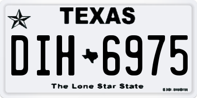 TX license plate DIH6975
