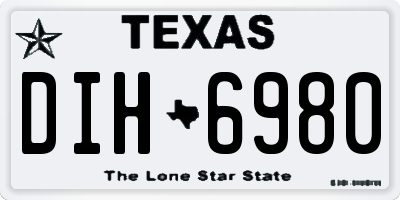 TX license plate DIH6980