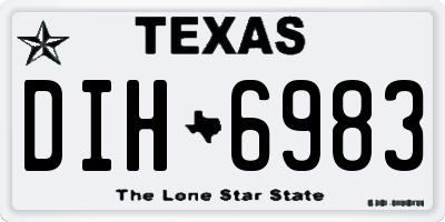 TX license plate DIH6983