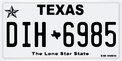 TX license plate DIH6985