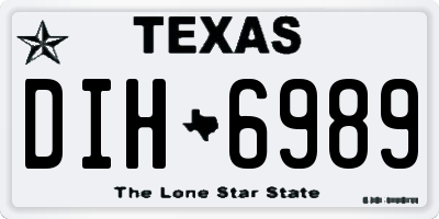 TX license plate DIH6989