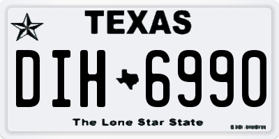TX license plate DIH6990