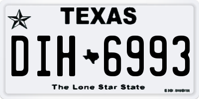 TX license plate DIH6993