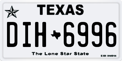 TX license plate DIH6996