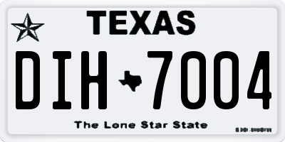 TX license plate DIH7004