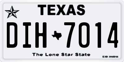 TX license plate DIH7014