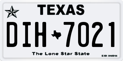 TX license plate DIH7021
