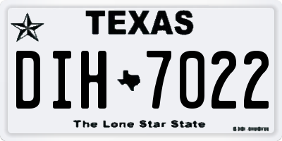 TX license plate DIH7022