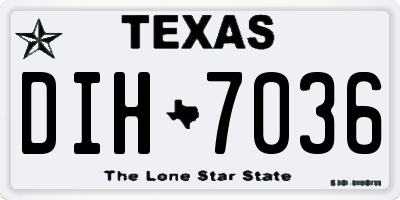 TX license plate DIH7036
