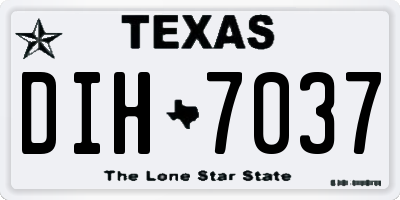 TX license plate DIH7037