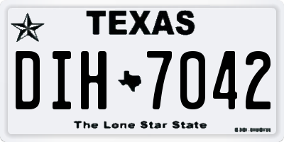TX license plate DIH7042