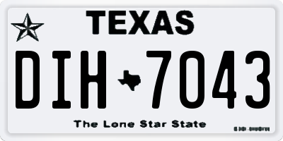 TX license plate DIH7043