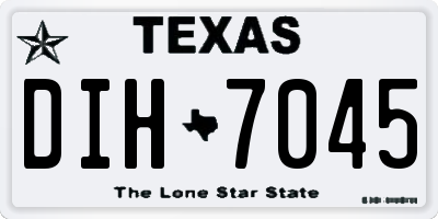 TX license plate DIH7045