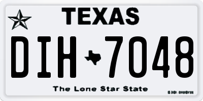 TX license plate DIH7048